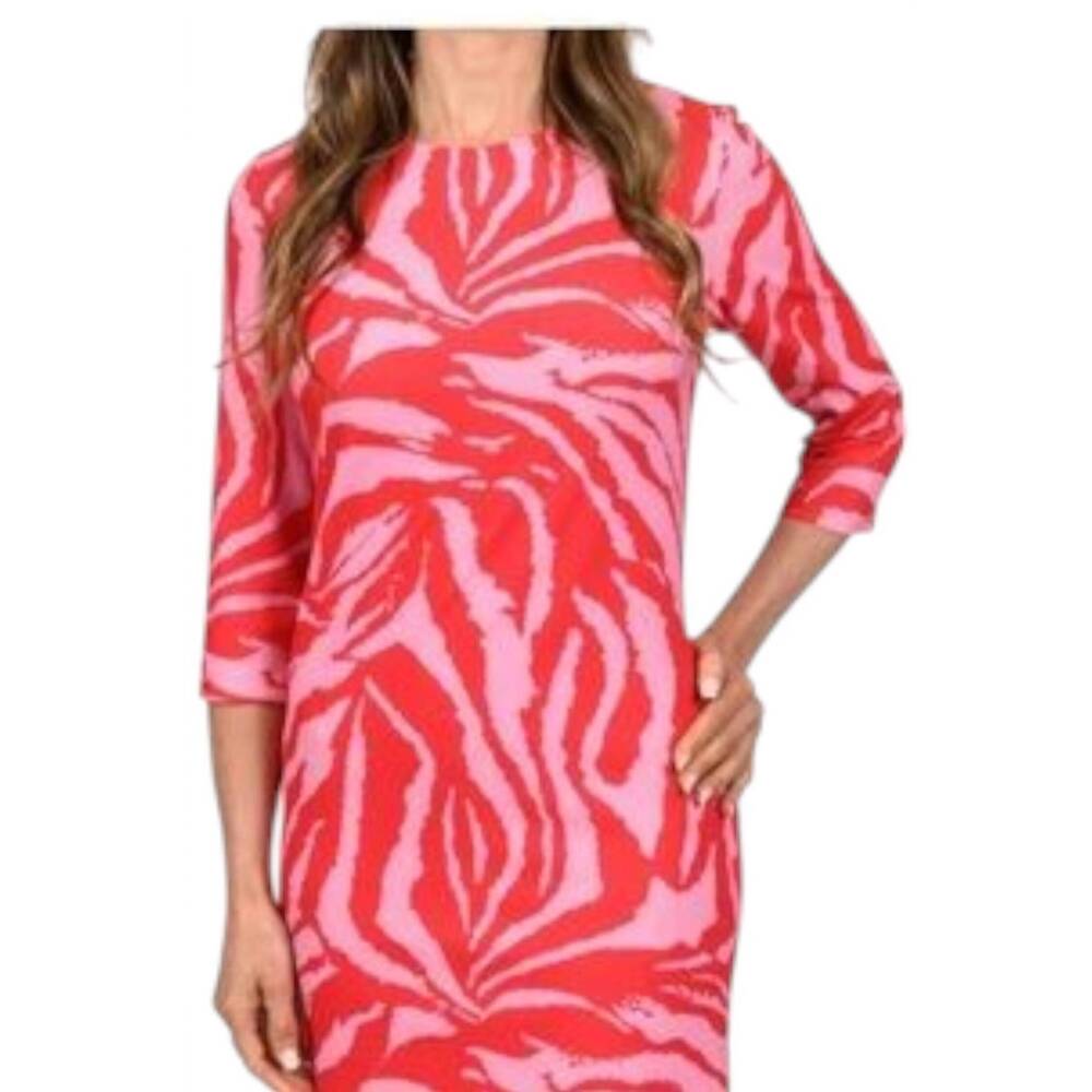 NEW SCAPA LAUREN PERRE printed dress in red